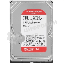 Жесткий диск HDD WD SATA3 4Tb NAS Red Plus 5400 128Mb 1 year warranty (replacement WD40EFZX, WD40EFAX)