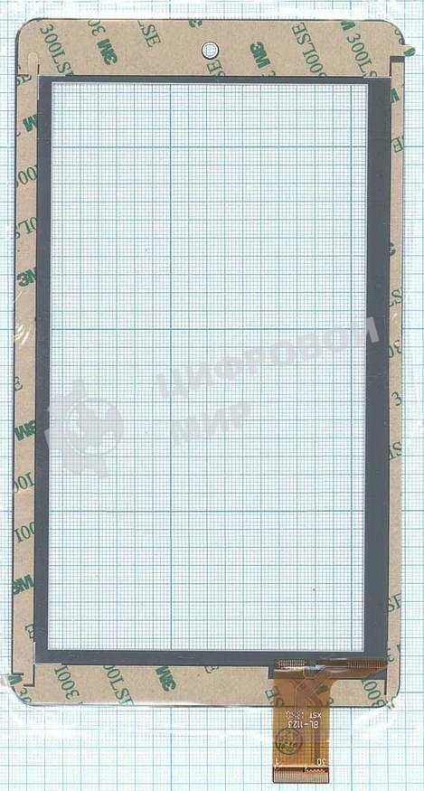 Сенсорное стекло (тачскрин) BL-1123 (189x108 мм), белое