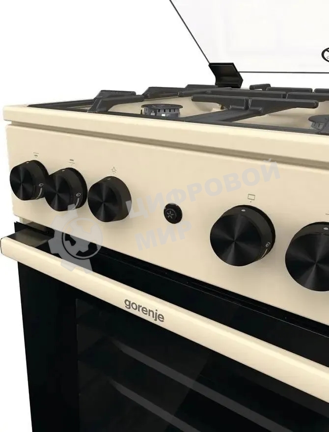Плита газовая Gorenje GG5A21BEF бежевый, конфорок 4 газовых, духовка 70 л, 50 см x 85 см x 59.4 см