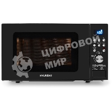 Микроволновая печь Hyundai HYM-D3033 черный, 20 л, 700 Вт, переключатели - кнопки, электронный поворотный механизм