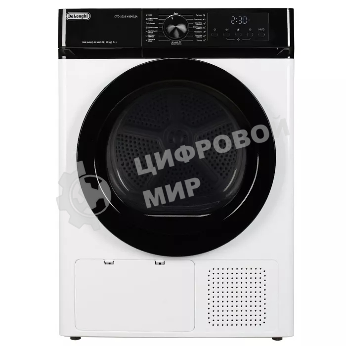 Сушильная машина DeLonghi DTD 1016 H EMILIA белый, 10 кг, сушка - конденсационная, программ - 15, 59.5 x 85 x 64.5 см