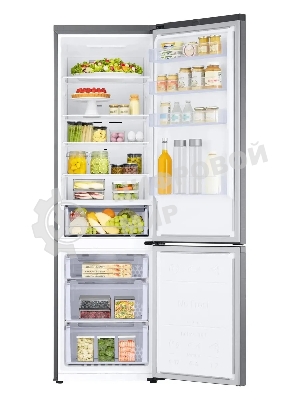 Холодильник Samsung RB38C600CS9/EF серебристый двухкамерный 276/114л морозилка снизу, No Frost