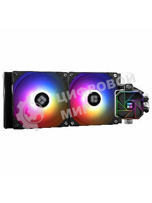 Система жидкостного охлаждения Thermalright Aqua Elite 240 V3 (240мм, Black, ARGB/ Fans: 2x120мм, 66.17CFM, 25.6dBA, 1500RPM/ Pump height 53mm, 23dBA, 3300RPM, Rad thickness 27mm/ S: 1700, 1200, 20XX, 115X, AM5, AM4)