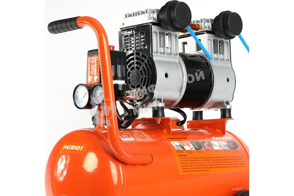 Компрессор поршневой безмасляный Patriot WO 24-220, 200 л/мин, 8 бар, 1250 Вт, 24 л, быстросъемный 1/4