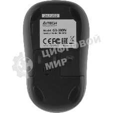 Мышь беспроводная A4Tech V-Track G3-300N черный, 1000 dpi, радиоканал, USB, кнопки - 3