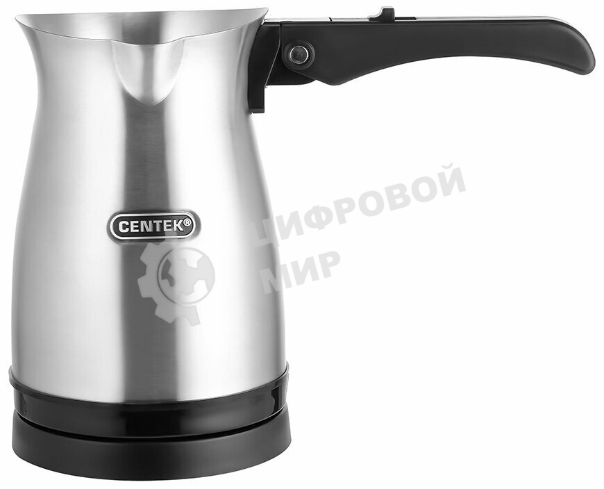 Электрическая турка Centek CT-1099 SS серебристый, исп. кофе - молотый, 0.5 л, 480 Вт