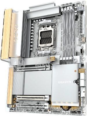Материнская плата Gigabyte X870E AERO X3D WOOD, AM5, AMD X870E, 4xDDR5, 4xSATA, 4xM.2, 2xPCIe 5.0 x16, 1xPCIe 4.0 x16, 1xHDMI, 2x5Gb LAN, Wi-Fi 7, Bluetooth 5.4, 2xUSB-C 40Gbps (USB4), 1xUSB-C 20Gbps, 5xUSB-A 10Gbps, 3xUSB-A 5Gbps, 3x3.5 мм + S/PDIF оптический, 7.1, вставки из дерева, ATX