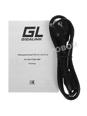 Коммутатор GIGALINK GL-SW-F005-08P, 8×100 Мбит/с PoE + 2×100 Мбит/с Uplink, неуправляемый