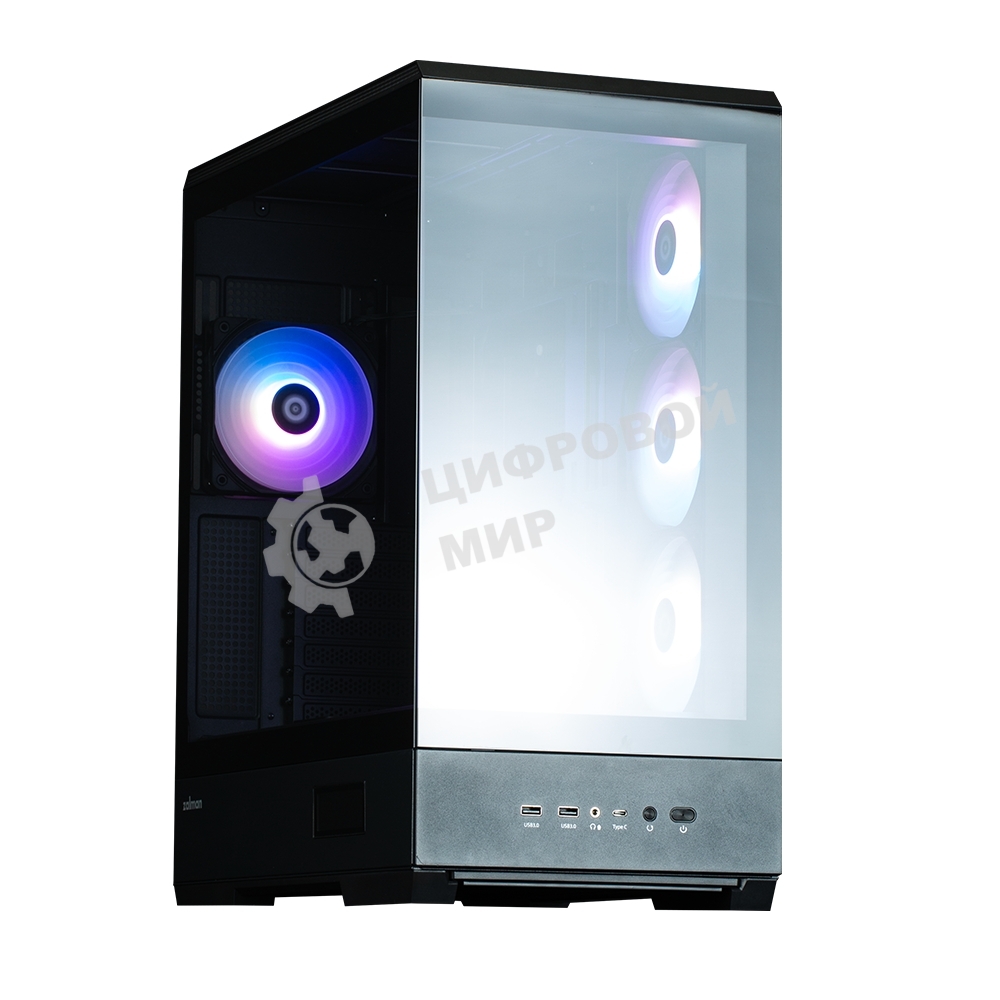 Компьютерный корпус ZALMAN P50 DS, ATX, черный, WINDOW, 2x3.5