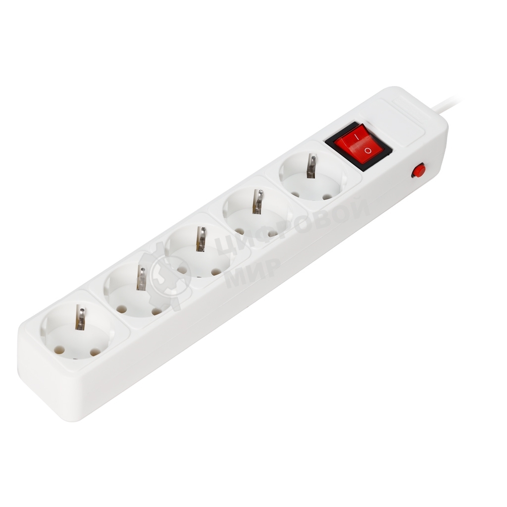 Сетевой фильтр Smartbuy (SBSP-5-18-W) 5 гн х 1,8 м белый