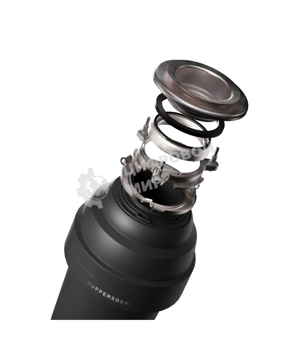 Измельчитель пищевых отходов Kuppersberg WS 550 B, High-Tech, мощность 550 Вт, 3400-3800 об/мин, защита от перегрева, авто выключение, DC мотор, шумоизоляция, уровень шума 70 дБ, черный