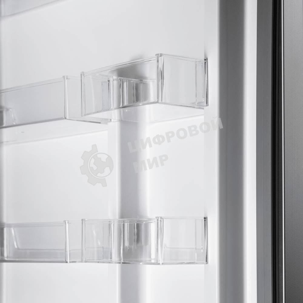 Холодильник Maunfeld MFF200NFSTSE серый двухкамерный 271/106л л морозилка снизу, No Frost