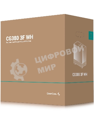 Компьютерный корпус Deepcool CG380 3F WH без БП, боковое окно (панорама), 3x120мм ARGB PWM вентилятора, белый, mATX