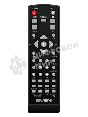 Акустическая система 2.0 SVEN MC-10, чёрный, мощность 2x25Вт (RMS), FM-тюнер, USB/microSD, дисплей, пульт ДУ, Bluetooth SVEN MC-10, чёрный, акустическая система 2.0, мощность 2x25Вт (RMS), FM-тюнер, USB/microSD, дисплей, пульт ДУ, Bluetooth