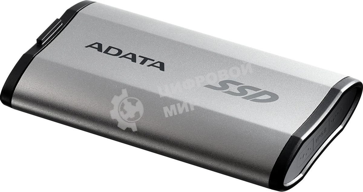Внешний SSD ADATA SD810, 2TB, USB 3.2 Gen 2x2 Type-C, R/W 2000/2000, серебристый