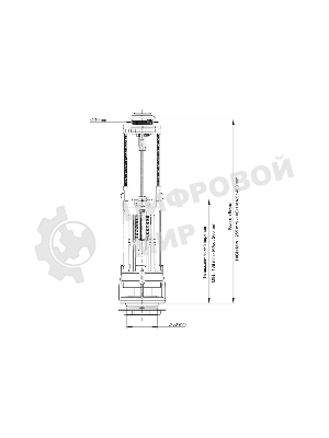 Сливной двухрежимный механизм WIRQUIN ONE 3/6L