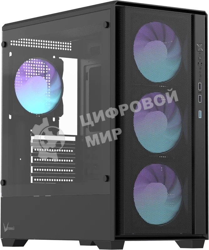 Корпус Formula Air Mesh G5 Black, Mini-Tower, чёрный, 3 x 120 мм
