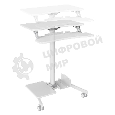 Стол для ноутбука Cactus VM-FDS108 столешница МДФ белый 71x39.2x110см (CS-FDS108WWT)
