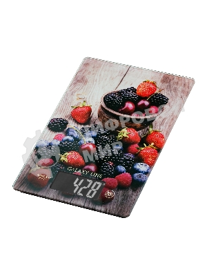 Весы кухонные Galaxy Line GL 2819, стекло, платформа из высокопрочного стекла, максимальный вес 8 кг