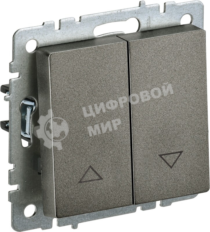 Выключатель жалюзи IEK BRITE 10А ВС10-1-5-БрТБ темная бронза
