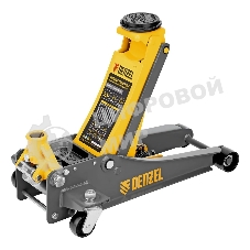 Домкрат Denzel гидравлический подкатной, 2,5 т, 85-430 мм, быстрый подъем, низкий подхват, проф.