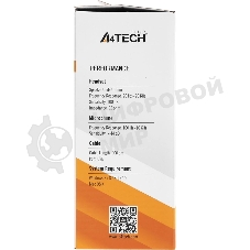 Гарнитура A4Tech HU-10 чёрный/белый, проводная