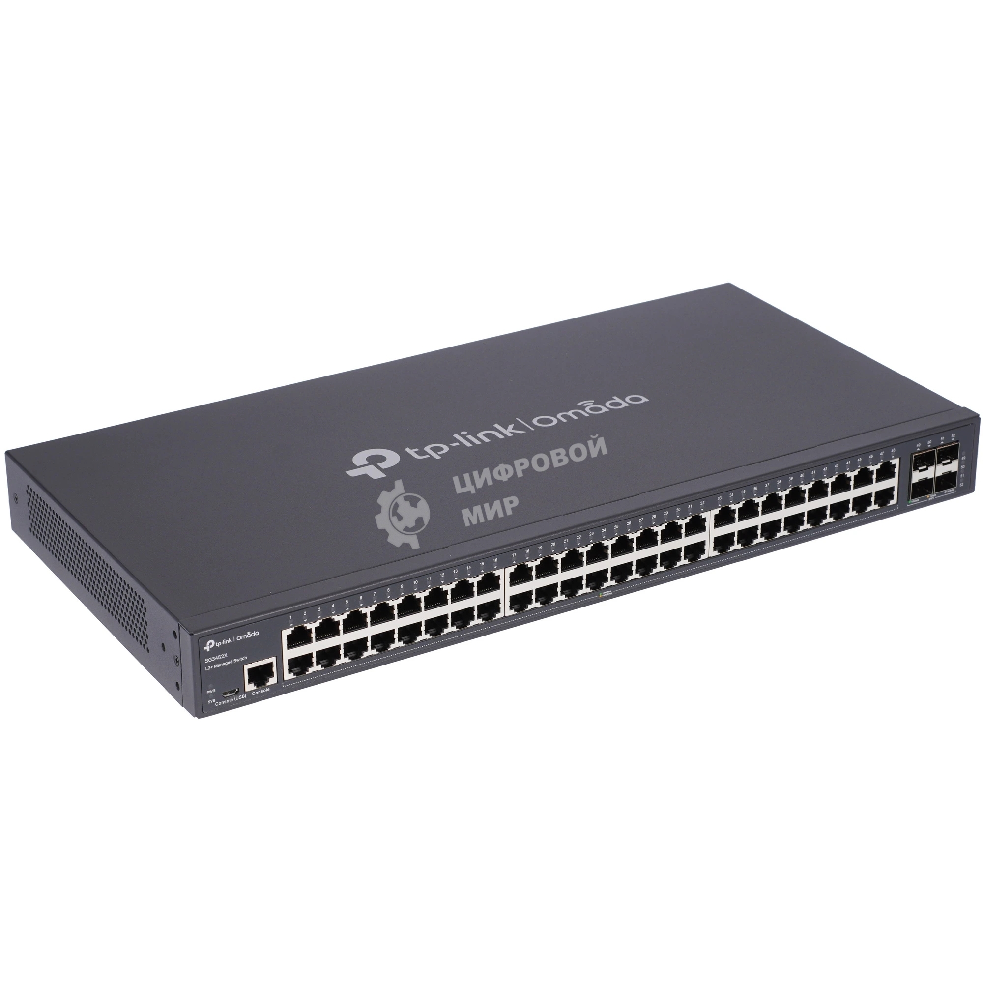 Коммутатор TP-Link TL-SG3452X, 48×1 Гбит/с + 4×10 Гбит/с SFP+ Uplink, управляемый