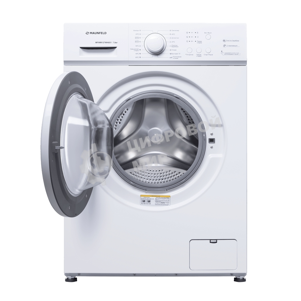Стиральная машина Maunfeld MFWM127WH051 белый, загрузка фронтальная 7 кг, 1200 об/мин., класс: А+++