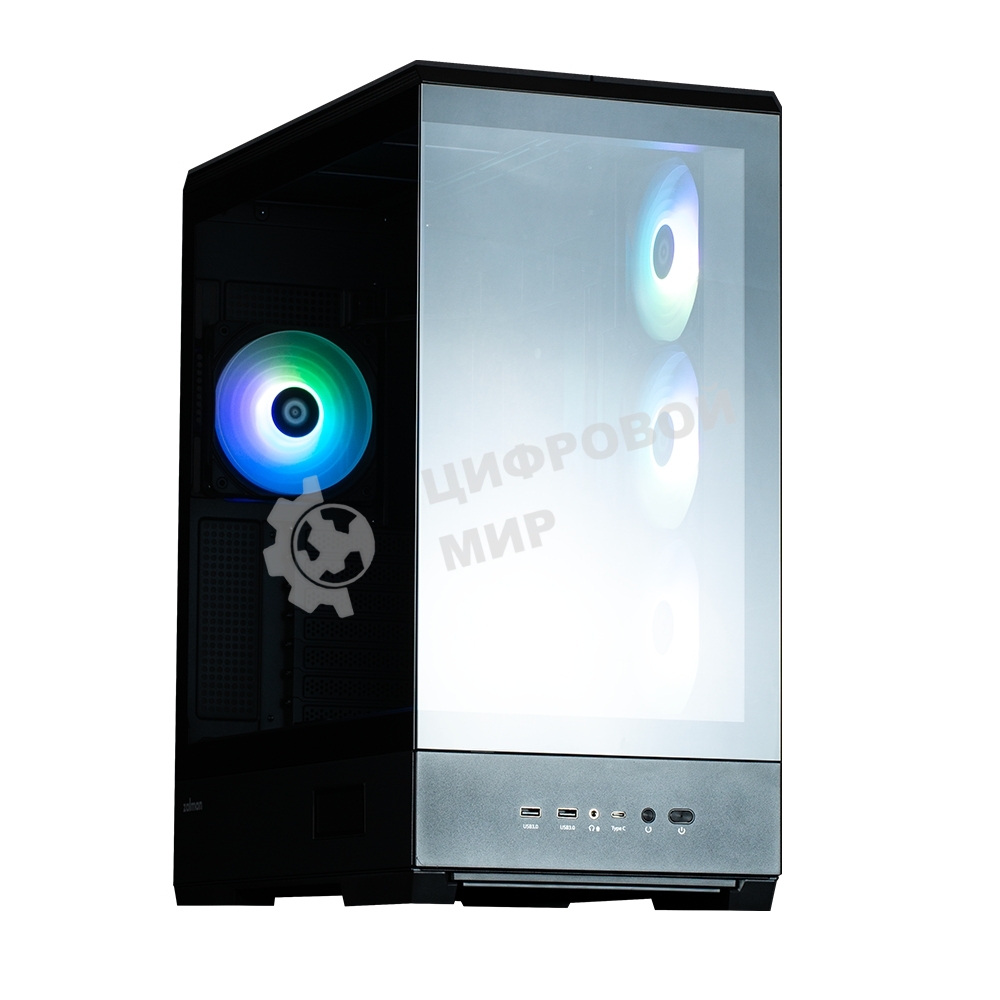 Компьютерный корпус ZALMAN P50 DS, ATX, черный, WINDOW, 2x3.5