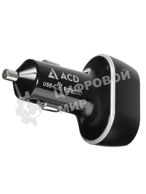 Автомобильное ЗУ ACD 63Вт, 2xUSB 1PD+1QC, 3.6~20В/3А RTL