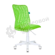 Кресло детское Бюрократ KD-9/WH/TW-18 TW-03А TW-18 салатовый, сетка/ткань (пластик белый)