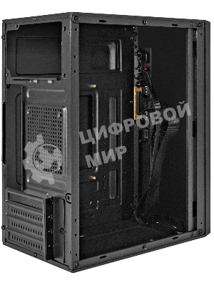 Компьютерный корпус Minitower ExeGate BAA-303-UNS500 (mATX, БП UNS500 с вент. 12см, 2*USB, HD Audio, черный)