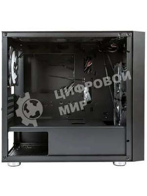Компьютерный корпус Minitower mATX Eurocase 00-01003410 M07 3ARGb черный без БП закаленное стекло USB 3.0