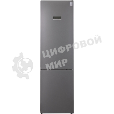 Холодильник Weissgauff CBN2WC2C2 INVERTER тёмно-серый двухкамерный 280/108л морозилка снизу, No Frost