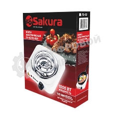 Плита настольная электрическая Sakura ПЭ-02В 1000 Вт, 145мм 1 конф/спир