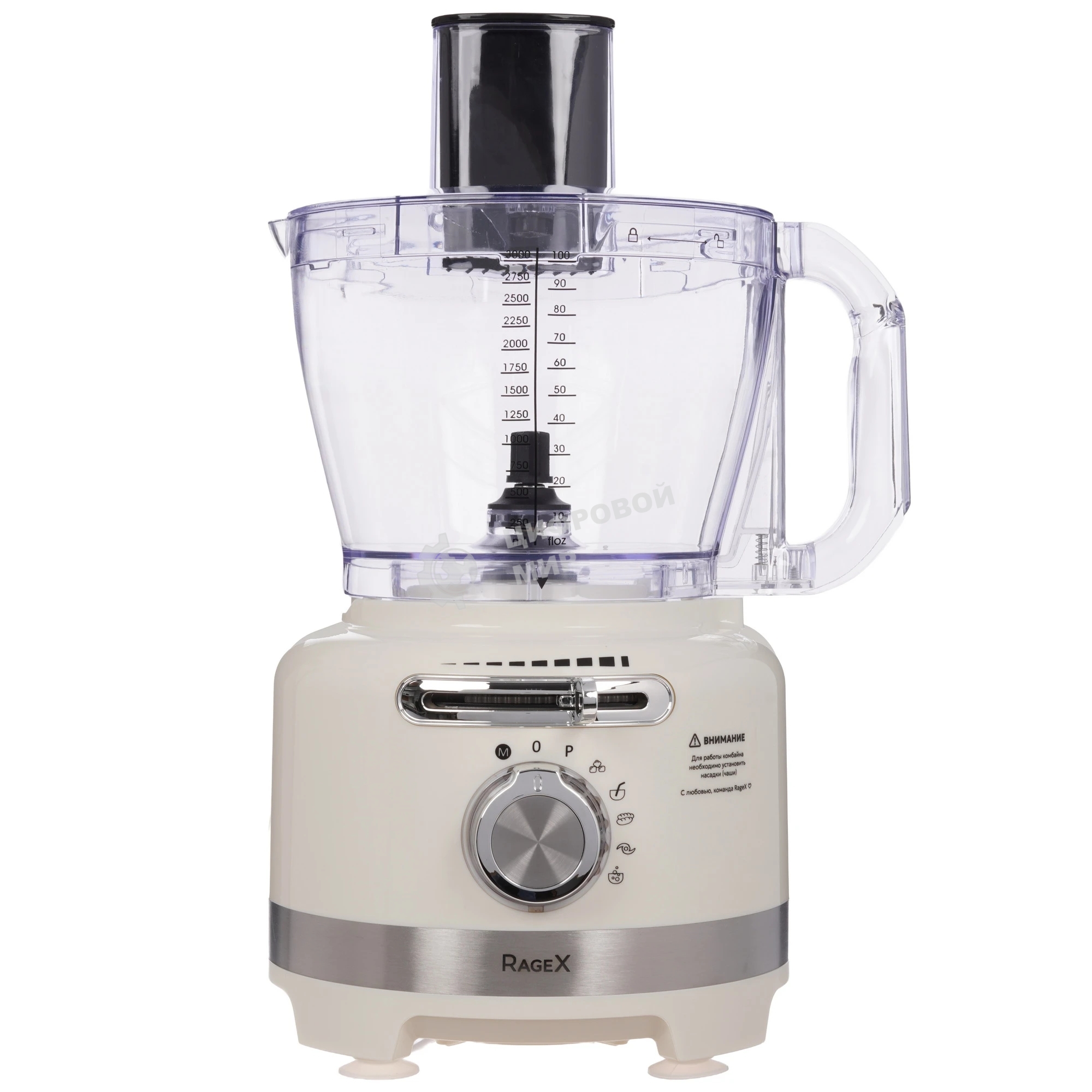 Кухонный комбайн RAGEX R108-105 бежевый 1000Вт 6 скоростей