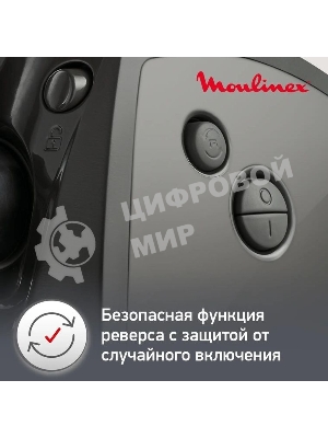 Мясорубка электрическая Moulinex ME682832 черный, 2000 Вт, 2.6 кг/мин, реверс, защита от перегрузки, насадки - 4