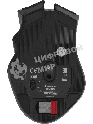 Мышь беспроводная Defender Kronos GM-695 черный, 1600 dpi, радиоканал, USB, кнопки - 7