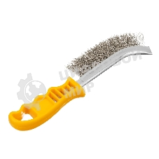 Щетка металлическая Denzel с пластмассовой ручкой, нержавеющая проволока