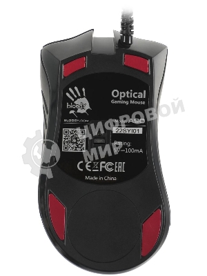 Мышь проводная A4Tech Bloody A90 черный, 6200 dpi, USB, кнопки - 8