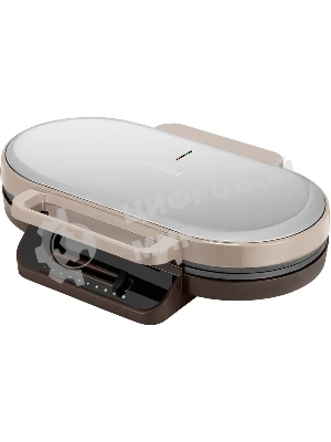 Вафельница Kitfort КТ-3637 1200Вт бежевый/серебристый