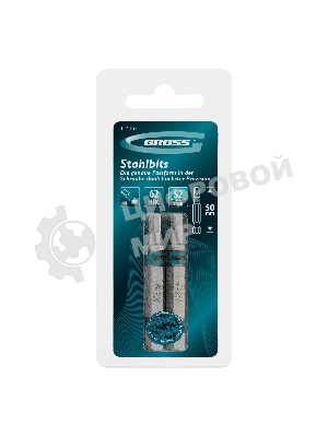 Бита Gross HEX 4х50 мм, сталь S2, шестигр., 2 шт
