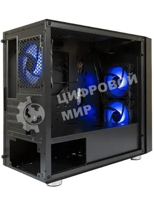 Компьютерный корпус Minitower mATX Eurocase 00-01003410 M07 3ARGb черный без БП закаленное стекло USB 3.0