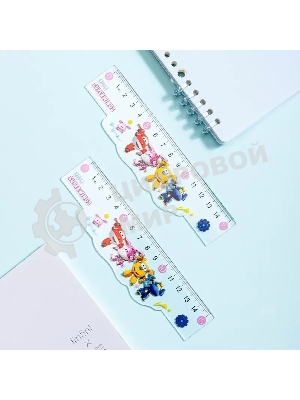 Линейка Deli Super Wings EH658 пластик дл. 15 см ассорти