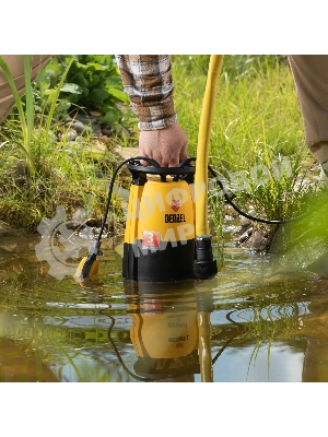 Дренажный насос Denzel DP-600S для чистой и грязной воды, 600 Вт, напор 7 м, 13000 л/ч