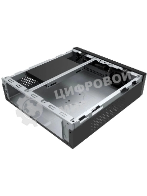 Компьютерный корпус Slim Case Powerman ME100S-BK front fan 4cm, 120W adapter, Mini ITX, VESA