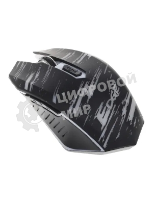Мышь беспроводная Qumo Edge M17 черный, 2400 dpi, радиоканал, USB, кнопки - 6