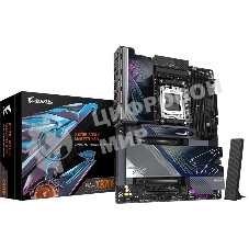 Материнская плата Gigabyte X870E AORUS MASTER X, AM5, AMD X870E, 4xDDR5 (до 9000 МГц, до 256 ГБ), 2xSATA, 5xM.2 (2xPCIe 5.0, 2xPCIe 4.0 x4, 1xPCIe 4.0 x2), 2xPCIe 5.0 x16, 1xPCIe 4.0 x16, 1xHDMI, 1x10Gb LAN + 1x5Gb LAN, Wi-Fi 7, Bluetooth 5.4, 2xUSB-C 40Gbps (USB4), 1xUSB-C 20Gbps, 1xUSB-C 10Gbps, 7xUSB-A 10Gbps, 3x3.5 мм + S/PDIF оптический, 7.1, с подсветкой, чёрный, ATX