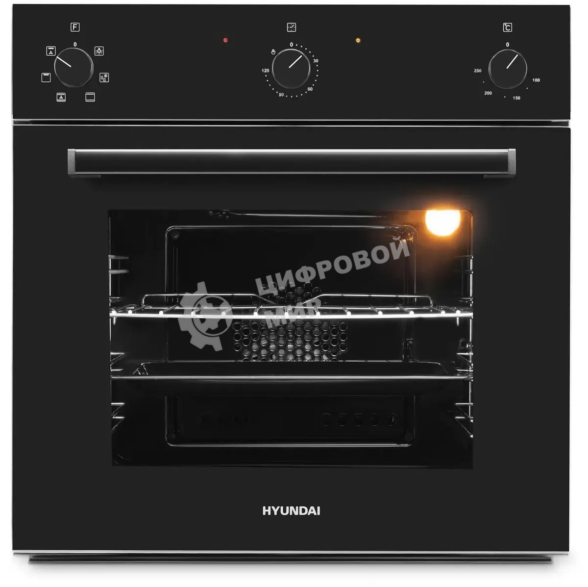 Духовой шкаф электрический Hyundai 6006.03 BG черное стекло