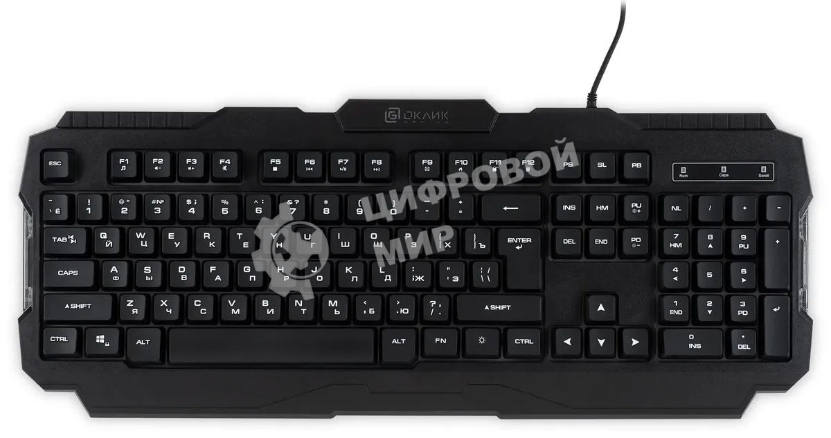 Клавиатура Oklick 757G HW2 проводная, USB Type-A, чёрный